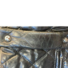 Load image into Gallery viewer, CHANEL Distressed Vintage Ligne Braid Calfskin Leather Tote Bag Black
