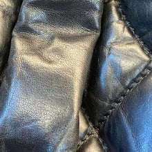Load image into Gallery viewer, CHANEL Distressed Vintage Ligne Braid Calfskin Leather Tote Bag Black
