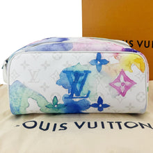 Load image into Gallery viewer, LOUIS VUITTON Watercolor Dopp Kit Monogram Coated Canvas White Toiletry Pouch
