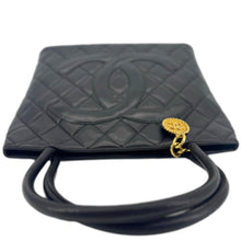 Load image into Gallery viewer, CHANEL Medallion Quilted Leather Tote Bag Black
