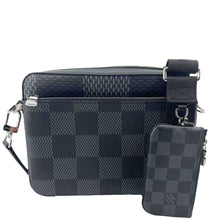 Load image into Gallery viewer, LOUIS VUITTON 3D Trio Damier Graphite Messenger Bag Black
