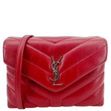 Load image into Gallery viewer, YVES SAINT LAURENT Loulou Toy Calfskin Leather Crossbody Bag Red
