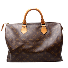 Load image into Gallery viewer, Louis Vuitton Speedy 35 Monogram Canvas Tote Bag Brown
