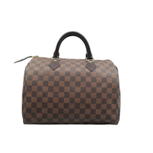 Load image into Gallery viewer, Louis Vuitton Speedy 30 Damier Ebene Satchel Bag Brown
