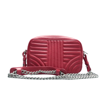 Load image into Gallery viewer, Prada Diagramme Soft Calfskin Camera Shoulder Bag Red
