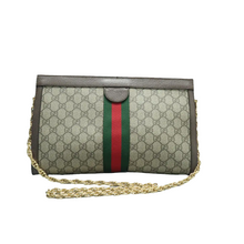 Load image into Gallery viewer, GUCCI Ophidia Chain Canvas Shoulder Bag Brown
