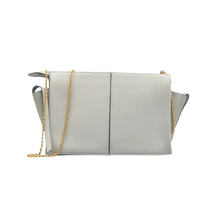 Load image into Gallery viewer, Celine Tri-Fold Smooth Calfskin Shoulder Bag Light Grey
