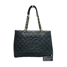 Load image into Gallery viewer, Chanel Grand Shopping Quilted Leather Tote Bag Black
