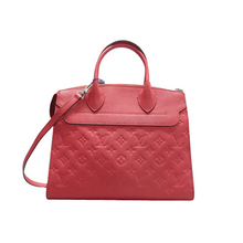 Load image into Gallery viewer, Louis Vuitton Pont Neuf MM Empreinte Leather Tote Shoulder Bag Red
