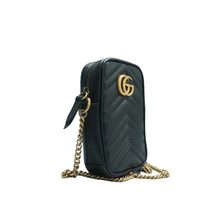 Load image into Gallery viewer, Gucci GG Marmont Calfskin Matelasse Mini Crossbody Bag Black
