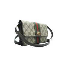 Load image into Gallery viewer, Gucci  X BALENCIAGA Web Ophidia BB Monogram Crossbody Wallet Beige
