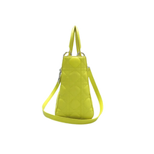 Load image into Gallery viewer, Christian Dior Lady Dior Patent Leather Satchel Bag Yellow
