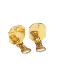 Load image into Gallery viewer, Christian Dior DIOR Metal Lapis Clip on Earrings Gold
