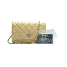 Load image into Gallery viewer, Chanel Wallet On Chain Quilted Caviar Leather Crossbody Bag Gold
