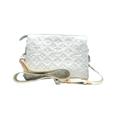 Load image into Gallery viewer, Louis Vuitton Coussin PM Metallic Lambskin Embossed Monogram Shoulder Bag Silver
