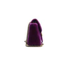 Load image into Gallery viewer, Gucci GG Marmont Velvet Leather Shoulder Bag Purple
