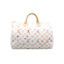 Load image into Gallery viewer, Louis Vuitton Speedy 35 Watercolor Aquarelle Satchel Bag White
