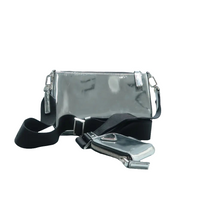 Load image into Gallery viewer, Prada Leather Soulder bag Silver
