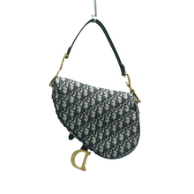 Load image into Gallery viewer, Christian Dior Saddle Oblique Jacquard Belt Crossbody Bag Navy Blue
