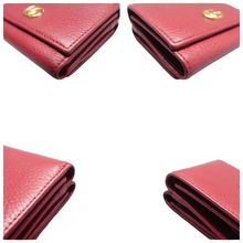 Load image into Gallery viewer, Gucci Compact Folded GG Marmont Leather Wallet Red
