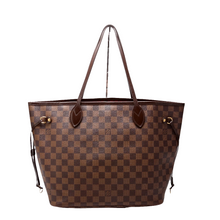 Load image into Gallery viewer, Louis Vuitton Neverfull MM Damier Ebene Canvas Shoulder Bag Brown
