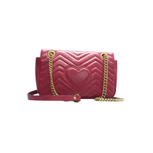 Load image into Gallery viewer, Gucci GG Marmont Leather Shoulder Bag Red
