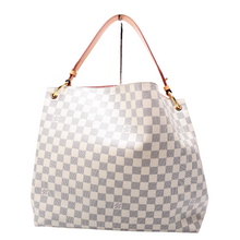 Load image into Gallery viewer, Louis Vuitton Graceful MM Damier Azur Shoulder Bag White
