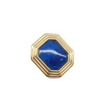 Load image into Gallery viewer, Christian Dior DIOR Metal Lapis Clip on Earrings Gold
