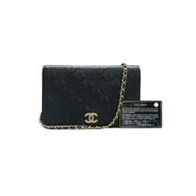 Load image into Gallery viewer, Chanel Wallet On Chain Leather Crossbody Bag Black
