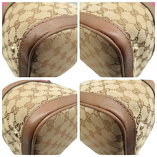 Load image into Gallery viewer, Gucci Vintage Web Original GG Boston Bag Brown
