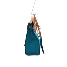 Load image into Gallery viewer, Hermes Herbag Zip 31 PM Toile H Berline Vache Hunter Shoulder Bag Blue
