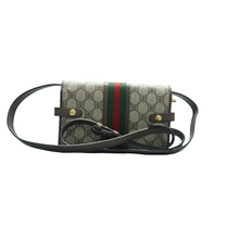 Load image into Gallery viewer, Gucci  X BALENCIAGA Web Ophidia BB Monogram Crossbody Wallet Beige
