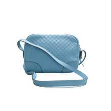 Load image into Gallery viewer, Gucci  Bree Micro GG ssima Leather Crossbody Bag Light Blue
