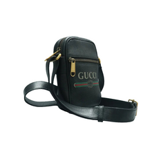 Load image into Gallery viewer, Gucci Print Leather Shoulder Bag Black
