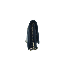 Load image into Gallery viewer, Chanel WOC Caviar Quilted Wallet on Chain Navy Blue
