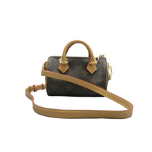 Load image into Gallery viewer, Louis Vuitton Speedy Bandouliere Nano Monogram Canvas Satchel Bag Brown
