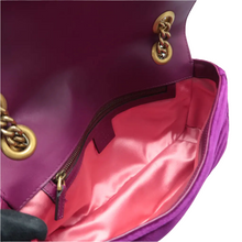 Load image into Gallery viewer, Gucci GG Marmont Velvet Leather Shoulder Bag Purple
