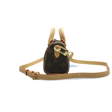 Load image into Gallery viewer, Louis Vuitton Speedy Bandouliere Nano Monogram Canvas Satchel Bag Brown
