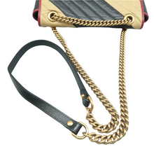 Load image into Gallery viewer, Gucci GG Marmont Tourchon Mini Matelasse Leather Shoulder Crossbody Bag Black/Beige
