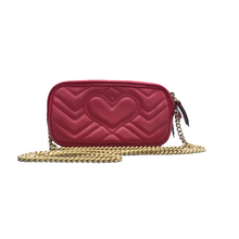 Load image into Gallery viewer, Gucci GG Marmont Leather Crossbody Bag Red
