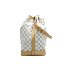 Load image into Gallery viewer, Louis Vuitton Noe Damier Azur Canvas Satchel Bag White
