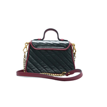 Load image into Gallery viewer, Gucci  GG Marmont Mini Top Handle Shoulder Bag Black
