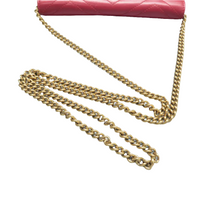 Load image into Gallery viewer, Gucci GG Marmont Matelasse Calfskin Chain Wallet Hibiscus Red
