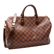 Load image into Gallery viewer, Louis Vuitton Speedy 35 Damier Ebene Satchel Bag Brown
