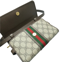 Load image into Gallery viewer, Gucci  X BALENCIAGA Web Ophidia BB Monogram Crossbody Wallet Beige
