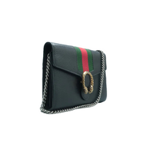 Load image into Gallery viewer, Gucci Web Small Dionysus Calfskin Shoulder Bag Black
