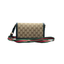 Load image into Gallery viewer, Gucci Lady Web Convertible Monogram Shoulder Bag Black
