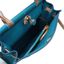 Load image into Gallery viewer, Hermes Herbag Zip 31 PM Toile H Berline Vache Hunter Shoulder Bag Blue
