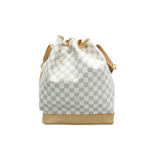 Load image into Gallery viewer, Louis Vuitton Noe Damier Azur Canvas Satchel Bag White
