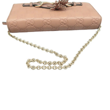 Load image into Gallery viewer, Gucci Emily Medium GG ssima Patent Leather Chain Shoulder Bag Beige
